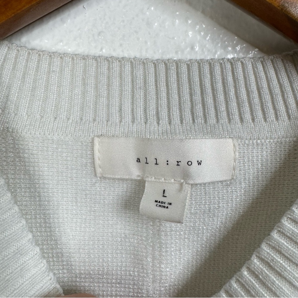 All:row White Cropped Tank Top Size Large - Picture 3 of 5